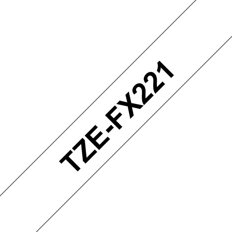 TZe-FX221 - Klebstoff - Schwarz auf Weis - Rolle (0,9 cm x 8 m)